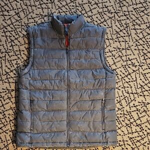 BKE Charcoal Quilted Vest with Red Lining